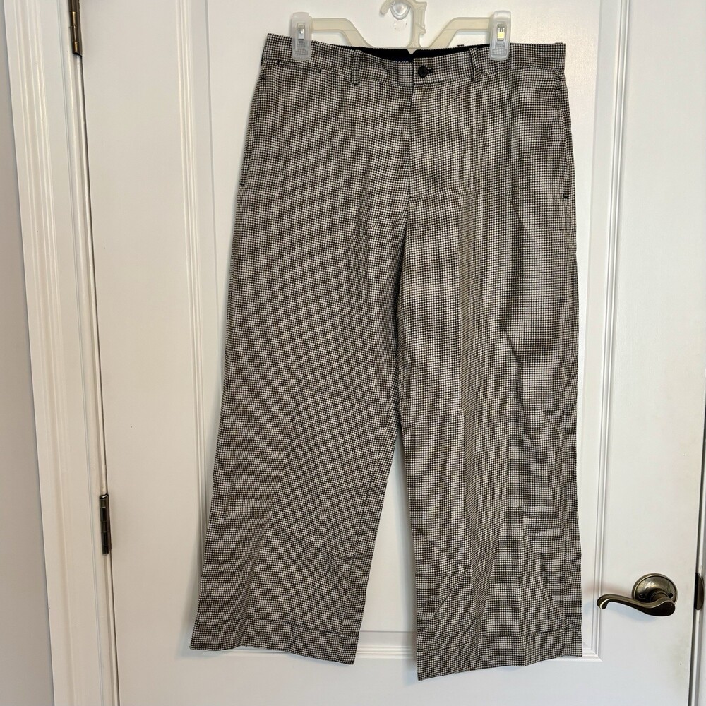 Ralph Lauren Vintage Houndstooth Linen Wool Dress Pants